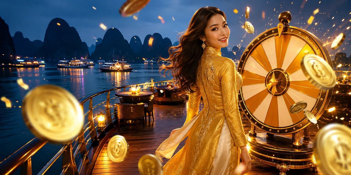 Người chơi roulette mặc áo dài tại Vịnh Hạ Long