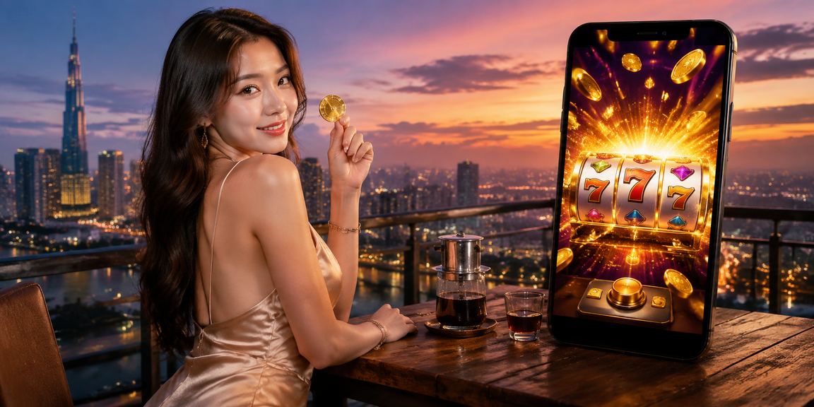 Người chơi tại TP.HCM thư giãn với cà phê và trải nghiệm game trực tuyến trên điện thoại