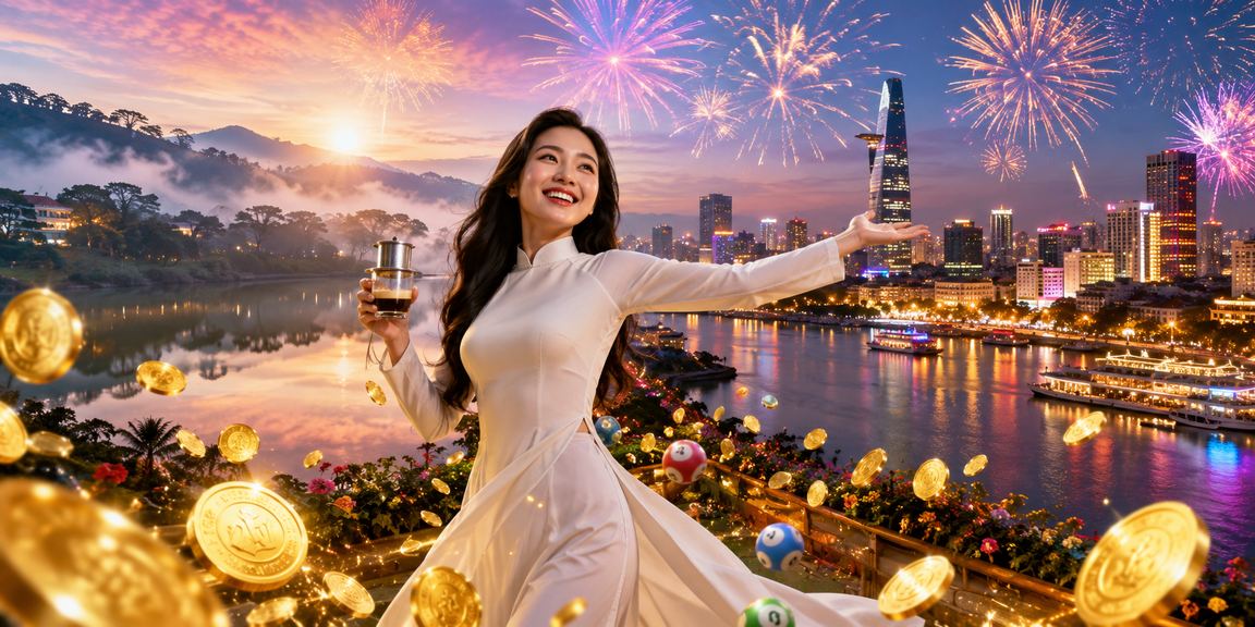 Người dùng Sài Gòn thưởng thức cà phê và kiểm tra kết quả xổ số trực tuyến trên điện thoại